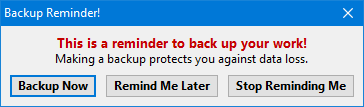 Backup Reminder