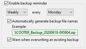 Backup Settings