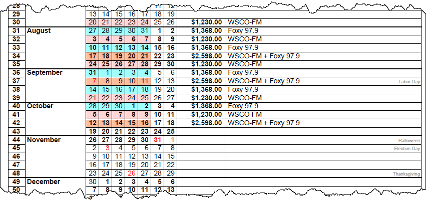 Calendar Example