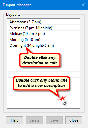 Daypart Manager