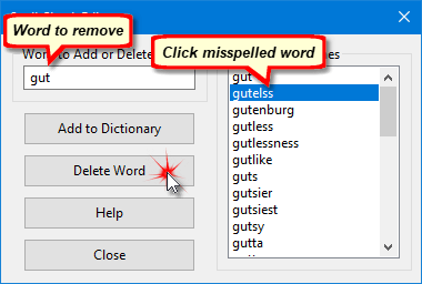 Deleting a Word