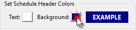 Schedule Header Colors