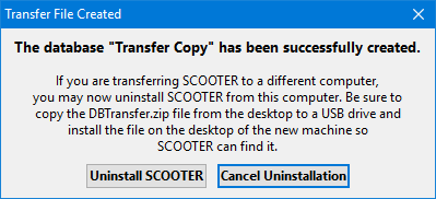 Option to uninstall SCOOTER Pro