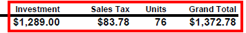 Sales Tax Totals Example