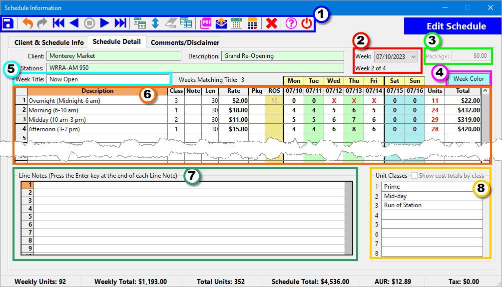 Schedule Detail