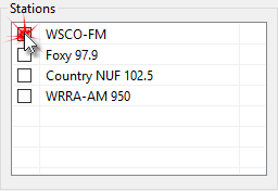 Selecting Stations