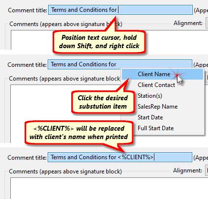 Text Substitution