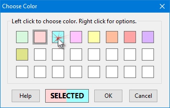 Selecting a Week Color